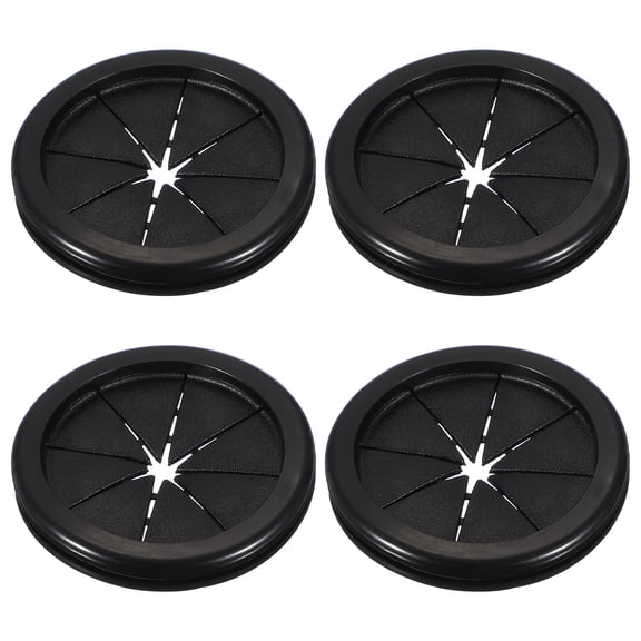 Uxcell 4Pcs Rubber Plug Hole Grommet Kit, 2.4" Firewall Closed Hole Plug Fire Grommet for Wire Electrical Appliance Plumbing Wiring Automotive Home Improvement, Black