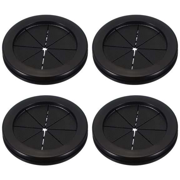 Uxcell 4Pcs Rubber Plug Hole Grommet Kit, 2.8" Firewall Closed Hole Plug Fire Grommet for Wire Electrical Appliance Plumbing Wiring Automotive Home Improvement, Black