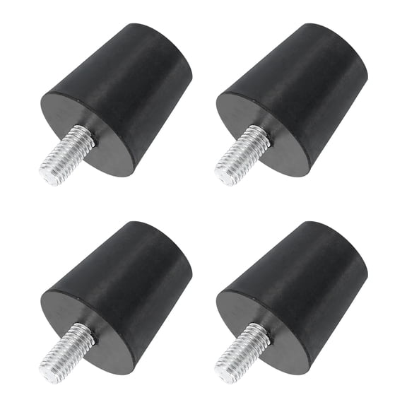 Uxcell 4Pcs Rubber Shock Absorber Mounts, Vibration Isolators with M10 x 20mm Studs