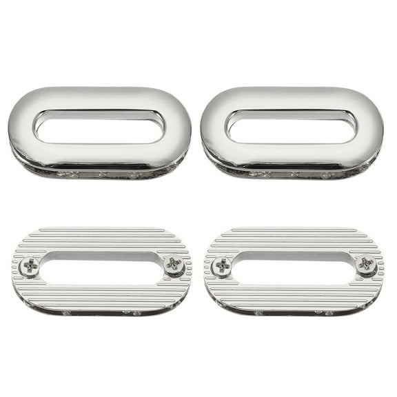 Uxcell 4Pcs Screw Together Grommets, 1 inch Alloy Screw-in Oval Eyelets Grommets Bag Loop Curtain Grommets for DIY Sewing Clothes Leather Handbag Replacement, White