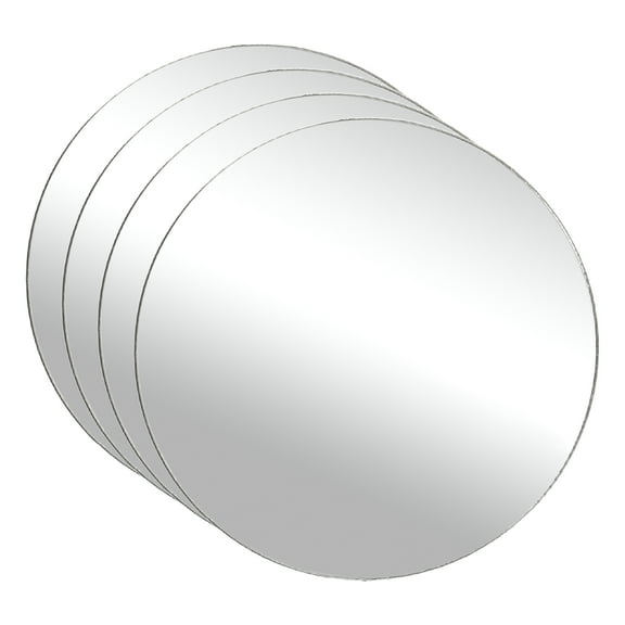 Uxcell 4Pcs Shatter Proof Acrylic Mirror, 2" Circle Round Corner Mirror(Self Adhesive, Safety, Shatterproof) Suited to Bathroom Science Home Gym Wall Decor