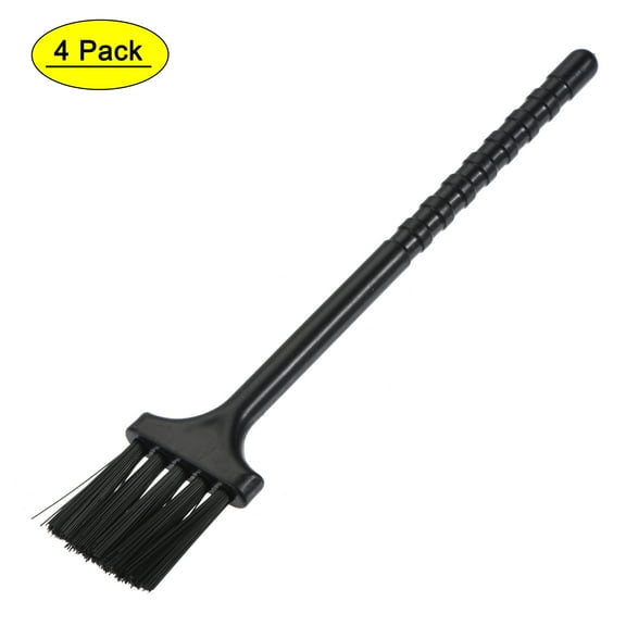 Uxcell 4Pcs Shaver Cleaning Brush Tools Black with 5.2 inch Plastic Handle