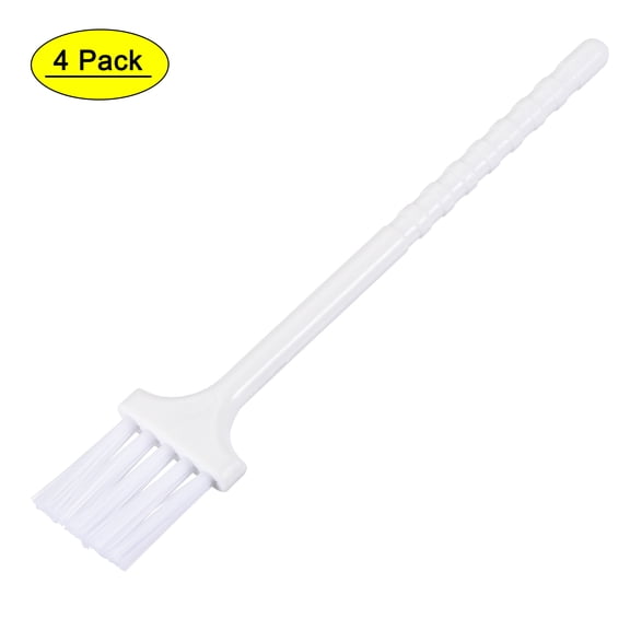 Uxcell 4Pcs Shaver Cleaning Brush Tools White with 5.2 inch Plastic Handle