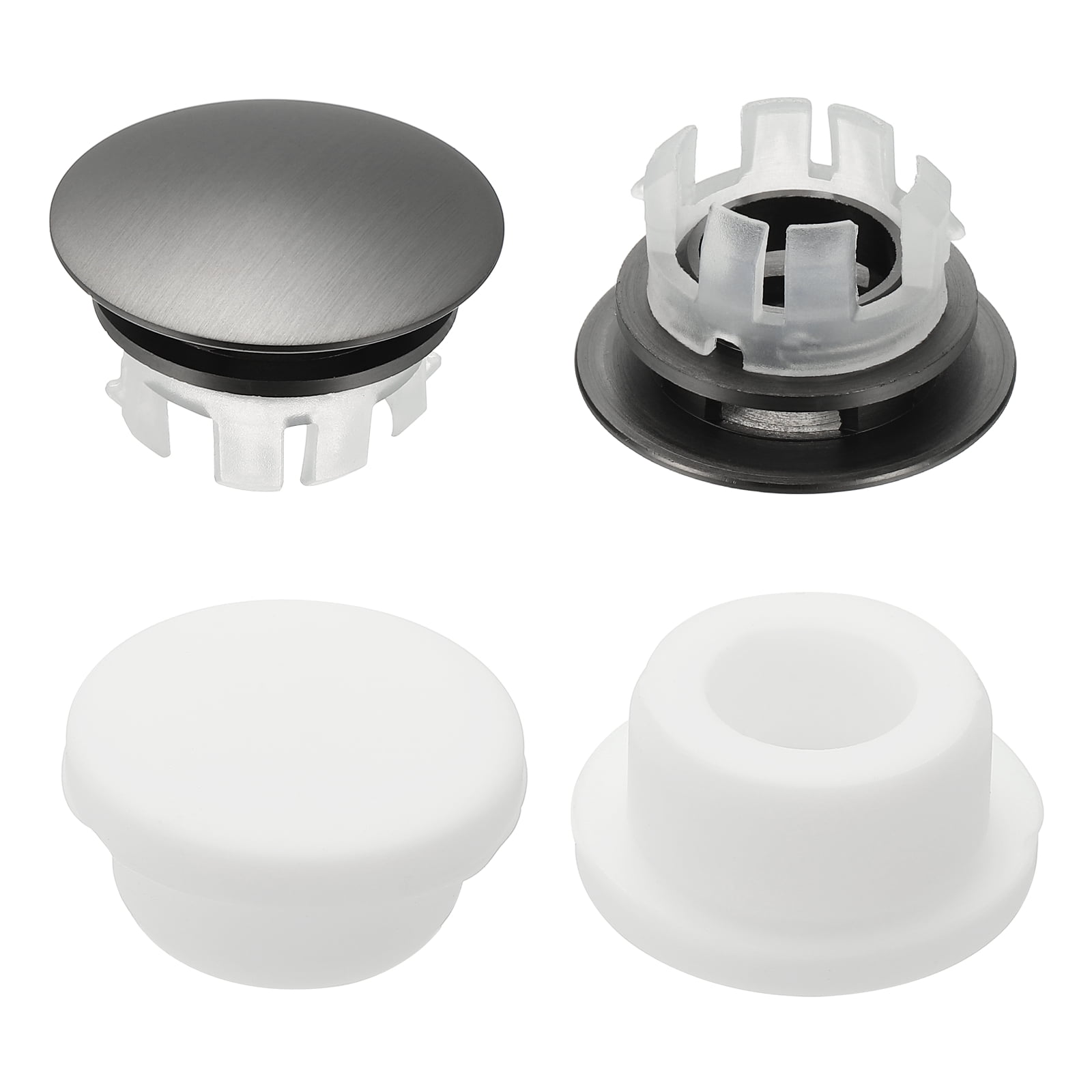 Uxcell 4Pcs Sink Overflow Ring, Universal Sink Overflow Drain Cover ...