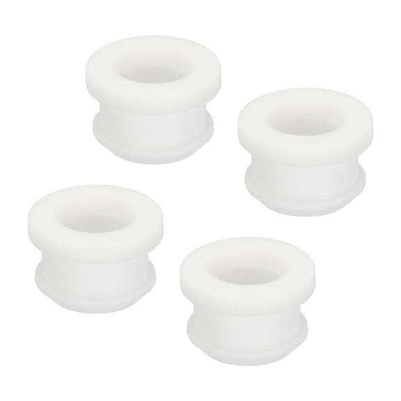 Uxcell 4Pcs Snap Rubber Grommet Plug Mount Dia 14mm ID 10.5mm Seal Anti-Scratch Electrical Box Cable Pipe White
