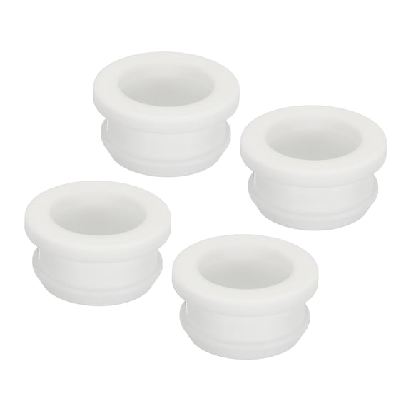 Uxcell 4Pcs Snap Rubber Grommet Plug Mount Dia 23mm ID 18.5mm Seal Anti-Scratch Electrical Box Cable Pipe White