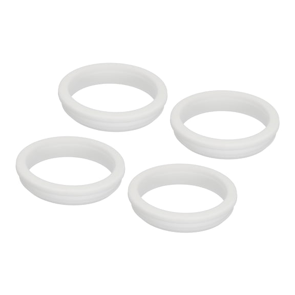 Uxcell 4Pcs Snap Rubber Grommet Plug Mount Dia 60.6mm ID 54.5mm Seal Anti-Scratch Electrical Box Cable Pipe White