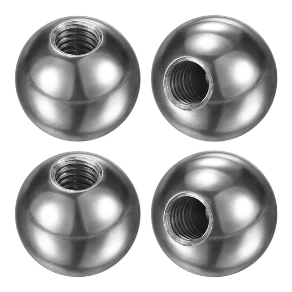 Uxcell 4Pcs Threaded Ball Nut Knobs M6x16mm 304 Stainless Steel Female Thread Ball Cap