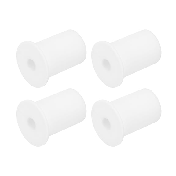 Uxcell 4Pcs Wall Grommets for Cables 1 Inch Silicone Cable Wall Bushing Feed Cable Routing Kits with 8mm Hole, White