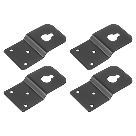 Uxcell 4Pcs Wall-Mounted Speaker Hanging Brackets, 3.11 x 1.61In Iron Keyhole Hanger Plate Connector