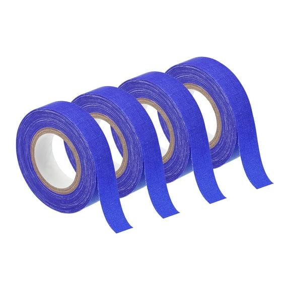 Uxcell 4Rolls 0.6inch x 32.8feet Neon Gaffers Cloth Tape Glow in the Dark Tape, Blue
