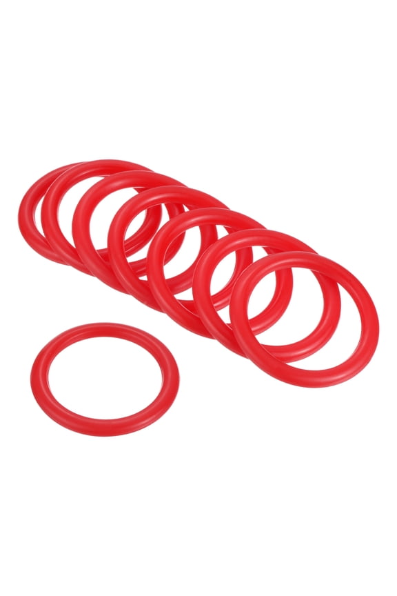 4cm Plastic Carnival RingToss Rings Hoop Party Favor Game, Red 12 Pack