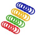thumbnail image 1 of Uxcell 4cm Plastic Carnival Ringtoss Rings Game Hoop 24 Pack (Blue, Green, Red, Yellow), 1 of 5