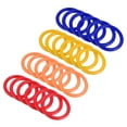 thumbnail image 1 of Uxcell 4cm Plastic Carnival Ringtoss Rings Game Hoop 24 Pack (Blue, Orange, Red, Yellow), 1 of 5