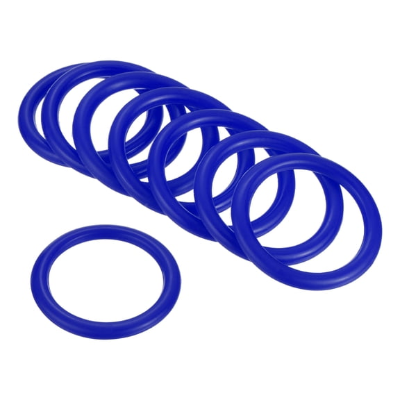 Uxcell 4cm Plastic Carnival Ringtoss Rings Hoop Party Favor Game, Blue 24 Pack