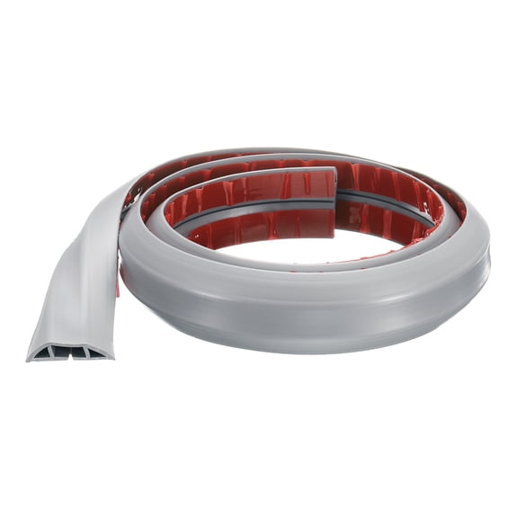 Uxcell 4ft Cord Cover Floor W0.55"xH0.28" Hide Extension Cable Wire Covers Grey