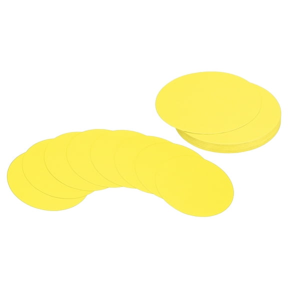 Uxcell 4inch Circle Card Stock, 25Pcs Round Shape Cutouts Paper, Yellow