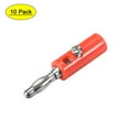thumbnail image 1 of Uxcell 4mm Banana Speaker Wire Cable Screw Plugs Connectors Red 10 pack, 1 of 5