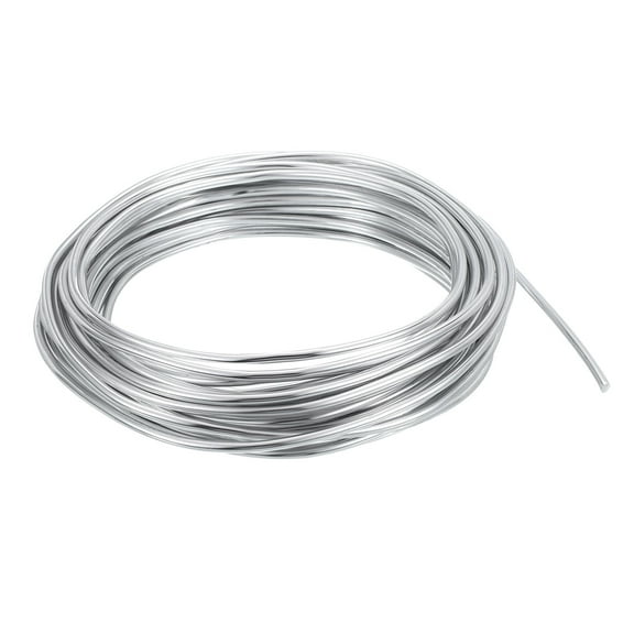 Uxcell 4mm Bonsai Training Wire Anodized Aluminum Floral Stems Wires Silver 1Roll