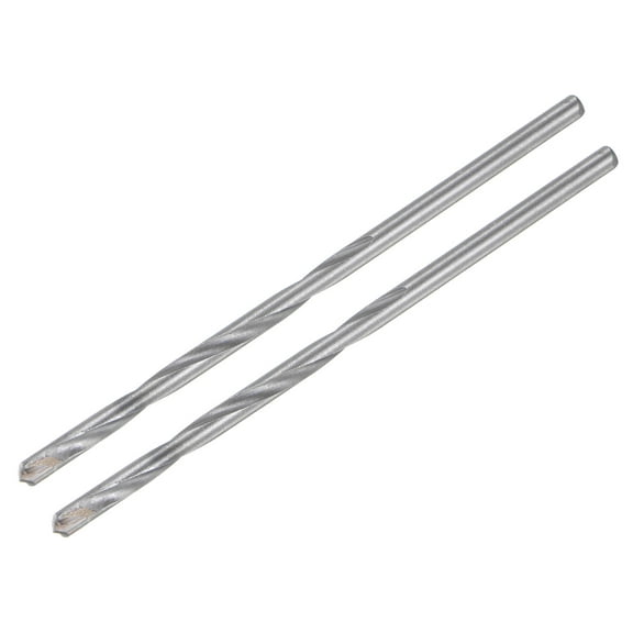 Uxcell 4mm Cutting Dia Round Straight Shank Cemented Carbide Twist Drill Bit, 100mm Length 2 Pack
