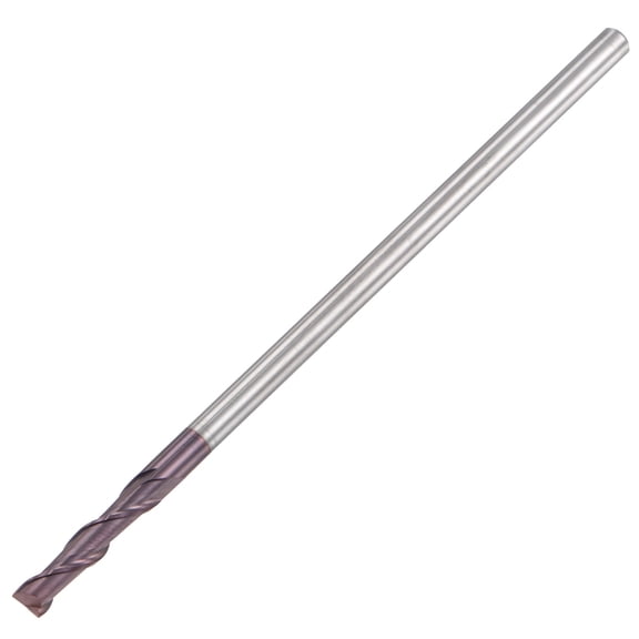 Uxcell 4mm Dia 4mm Shank 100mm Length HRC55 Carbide AlTiN Coated 2 Flute Square Nose End Mill