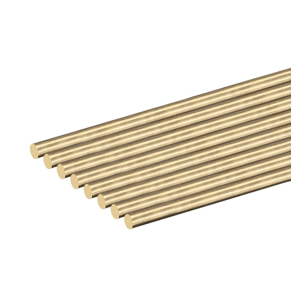 Uxcell 4mm Diameter 150mm Length Brass Solid Round Rod for DIY Craft 8 packs