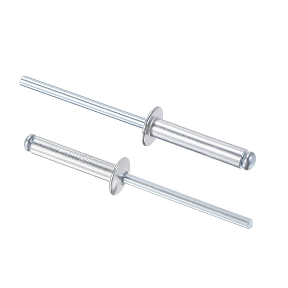 Uxcell 4mm Diameter 20mm Grip Length Silver Tone Aluminum Blind Rivets 60 Pack