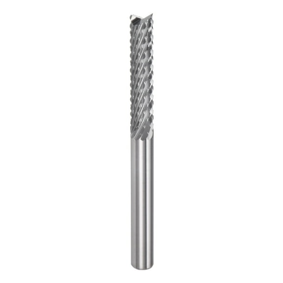 Uxcell 4mm End Mill Bits 1/6"(4mm) Straight Shank Solid Carbide CNC Router Bit Engraving Cutter Tool with Corn Blade