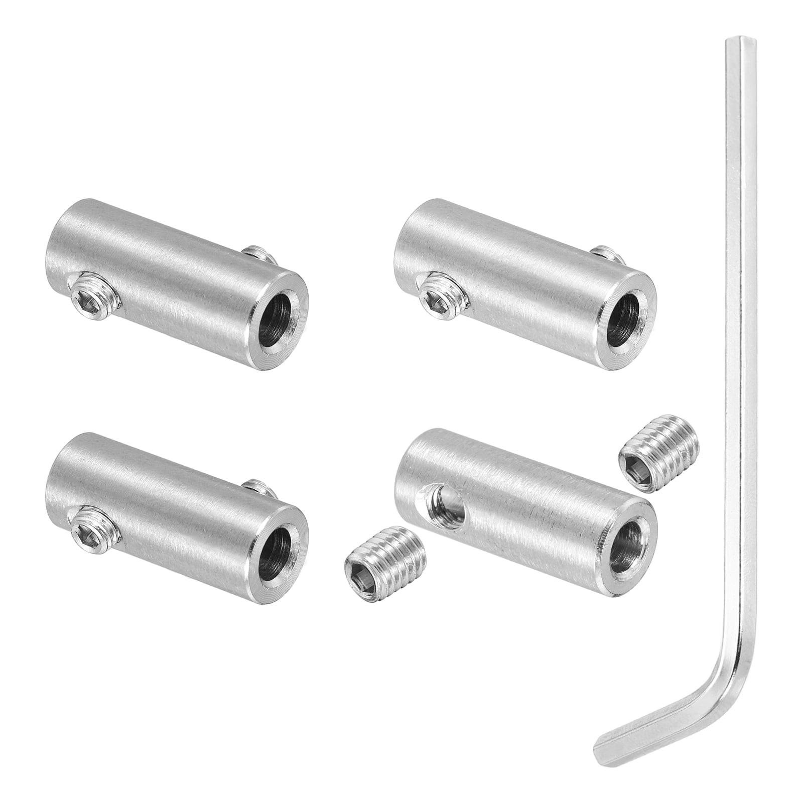 Uxcell 4mm Hole Wire Rope Clips Set, 4 Pcs 304 Stainless Steel Double ...