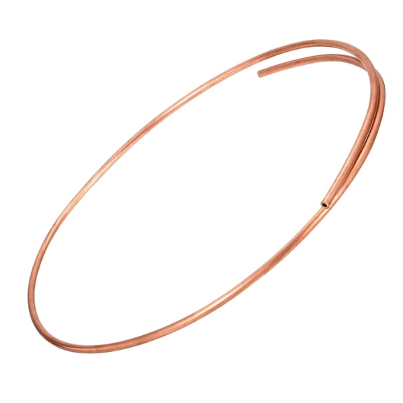 Uxcell 4mm ID 6mm OD 1mm Thick 99.9% Copper Tube, 3.28Ft Seamless Round Pipe Tubing for Refrigeration and Industry