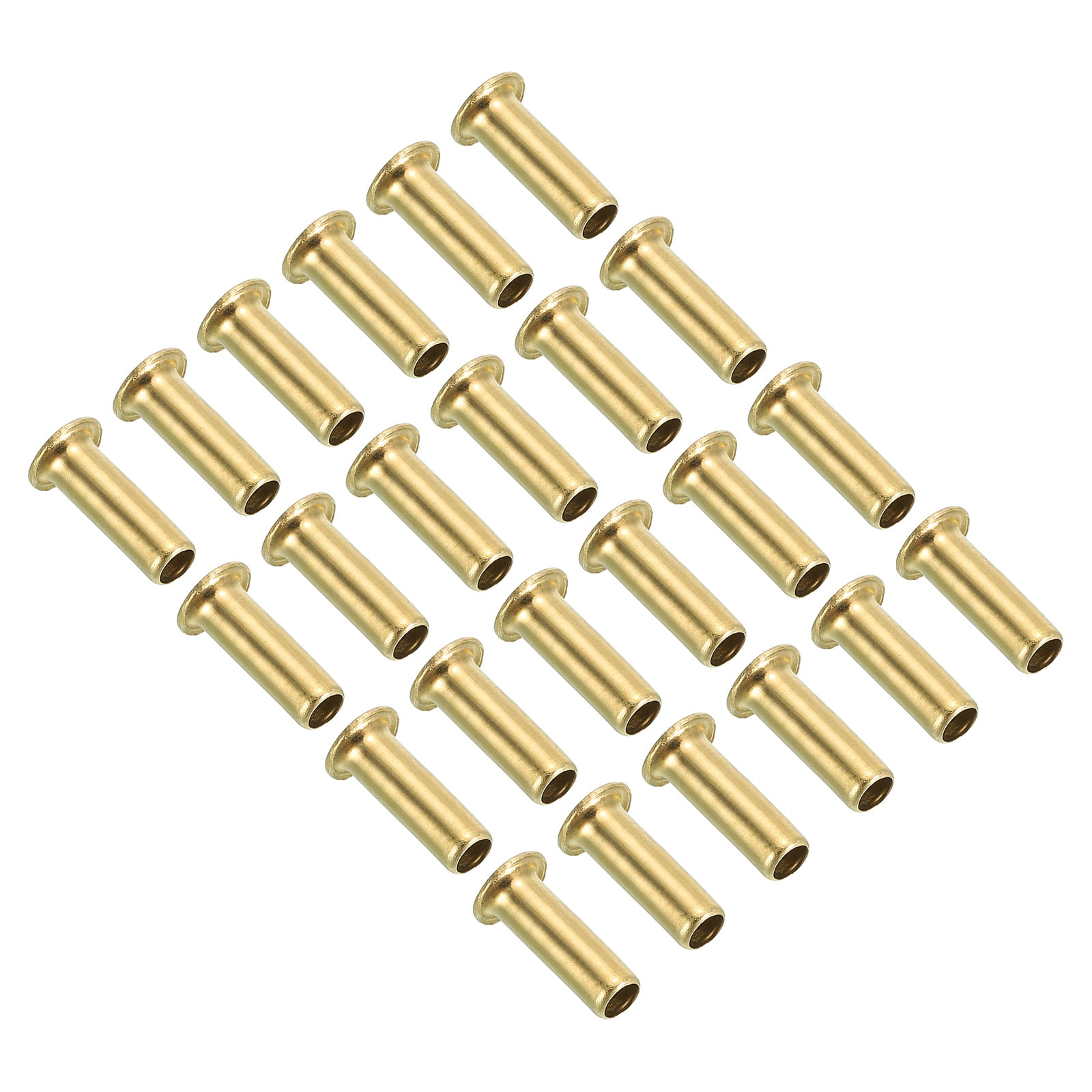 Uxcell 4mm ID 6mm OD Brass Compression Insert, 24Pcs Insert Tube ...