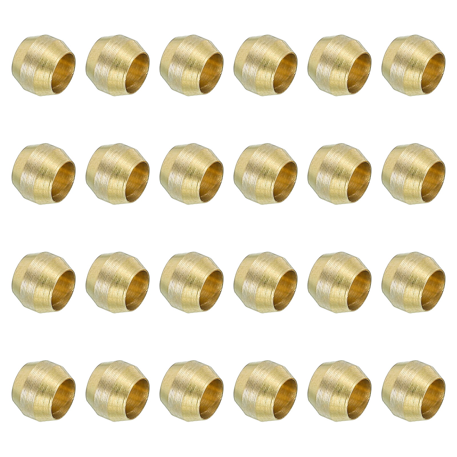 Uxcell 4mm ID Compression Sleeve Ferrules, 24Pcs Brass Sleeve Ferrules