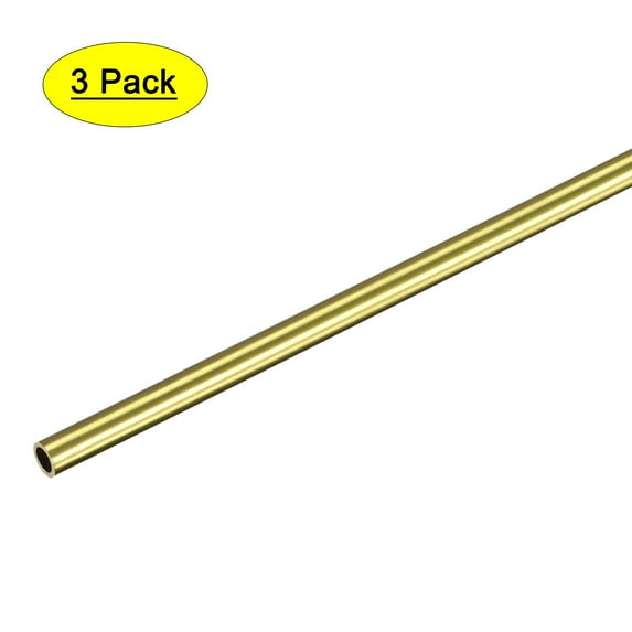 Uxcell 4mm OD 0.5mm Wall Thickness 200mm Length Brass Tube 3 Pack