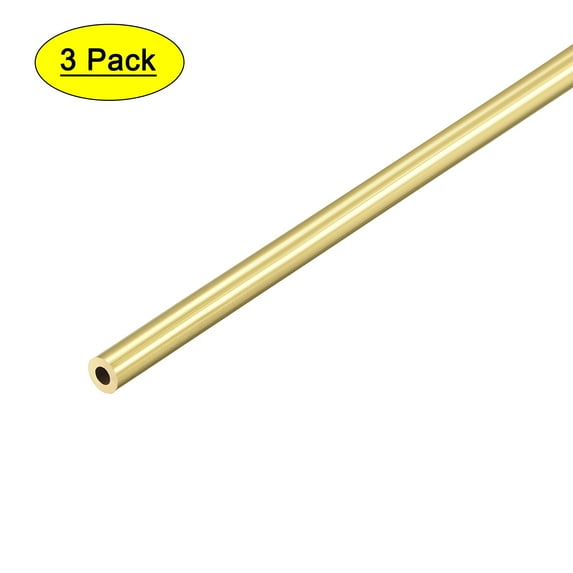 Uxcell Brass Round Tube Seamless Straight Pipes 4mm x 1mm