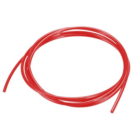 Uxcell 4mm OD 2mm ID 2m Long PA12 Nylon Tube for Air Line Brake Fluid Transfer Red
