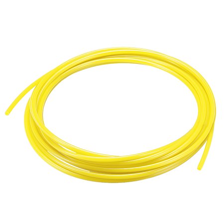 Uxcell 4mm OD 2mm ID 5m Long PA12 Nylon Tube for Air Line Brake Fluid Transfer Yellow