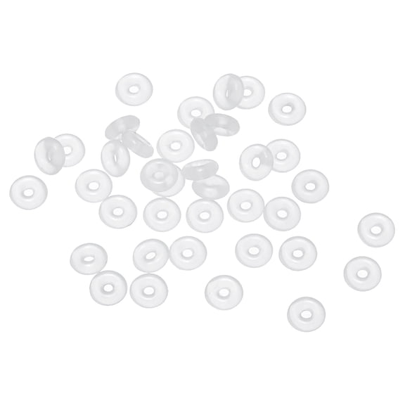 Uxcell 4mm OD x 1.5mm Width Silicone Sealing O-Rings for Faucets Piping Repair, White 50 Pack