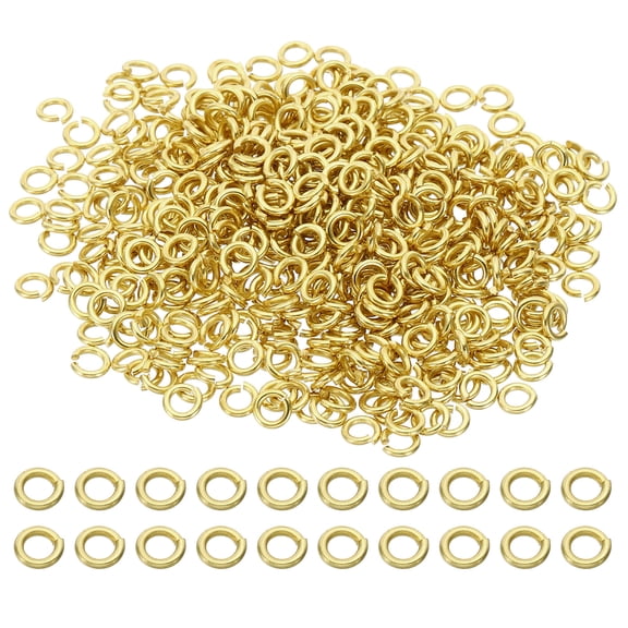 Uxcell 4mm Open Jump Rings, 500Pcs Solid Copper Round Ring Charm Loops Connectors, Copper