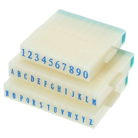 Uxcell 4mm Plastic Font Size 6 Numeral 0-9 Alphabet A-Z Detachable Number Letter Stamp Set