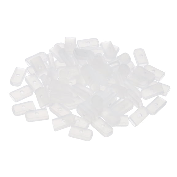 Uxcell 4mm Silicone End Caps for Sewing, 80Pcs Collar Corset Spiral Boning Tips for Polyester Boning, White