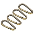 thumbnail image 1 of Uxcell 4mm Spring Snap Hook Clips Chain Quick Links Connector Ring Lock 44 Lbs Bronze 4 Pack, 1 of 6