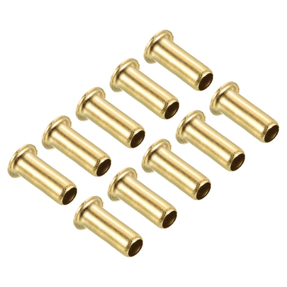 Uxcell 4mm Tube Brass Compression Fittings, 10 Pack Insert Compression Sleeve Fitting