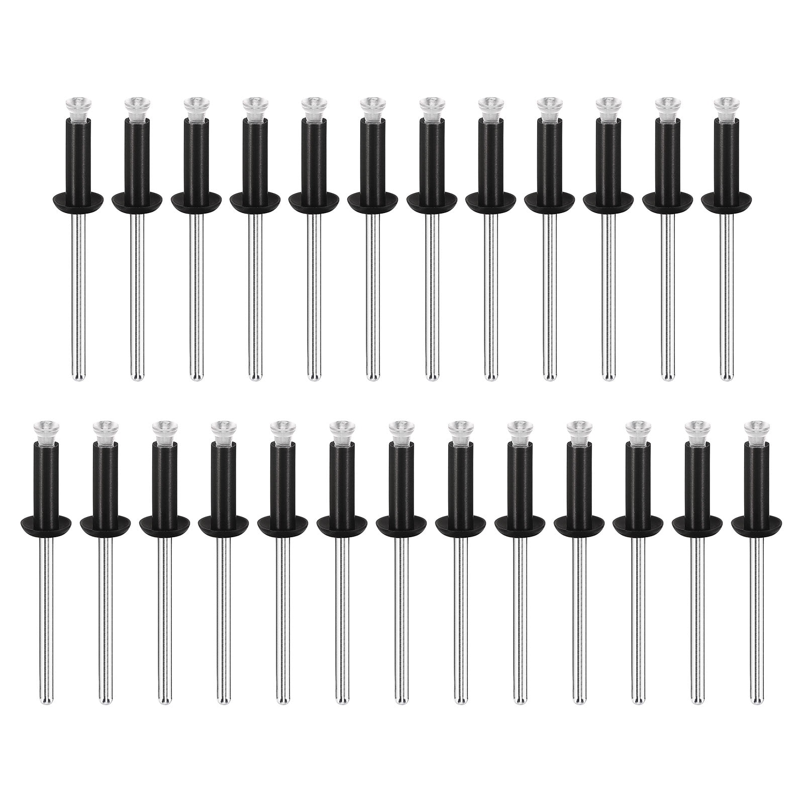 Screen Rivets Uxcell 4mm x 12.7mm Nylon Blind Rivets for PC Board Bumper Trim ...