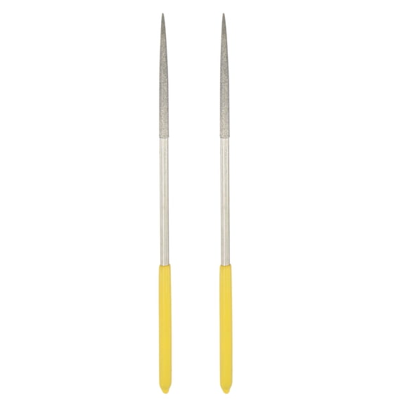 Uxcell 4mm x 160mm Round Diamond Needle Files Hand Tool for Metal Wood Stone 2 Pack