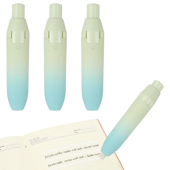 Uxcell 4pack 20 ft Correction Tape, Retractable Correction Tape Cute Tear Resistant Refillable Applicator Pen with Refills for Classroom Office Supplies Home, Green