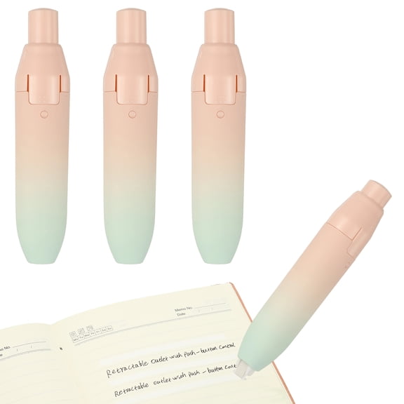 Uxcell 4pack 20 ft Correction Tape, Retractable Correction Tape Cute Tear Resistant Refillable Applicator Pen with Refills for Classroom Office Supplies Home, Pink