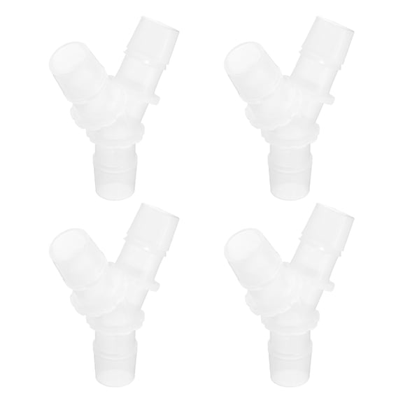 Uxcell 4pack Plastic Hose Barb Fitting, 3/4" x 3/4" Y Shape Tee Barbed Hose Pipe Fitting Splicer Mender Joint Adapter for Water Liquid Fuel Line Tube, Clear