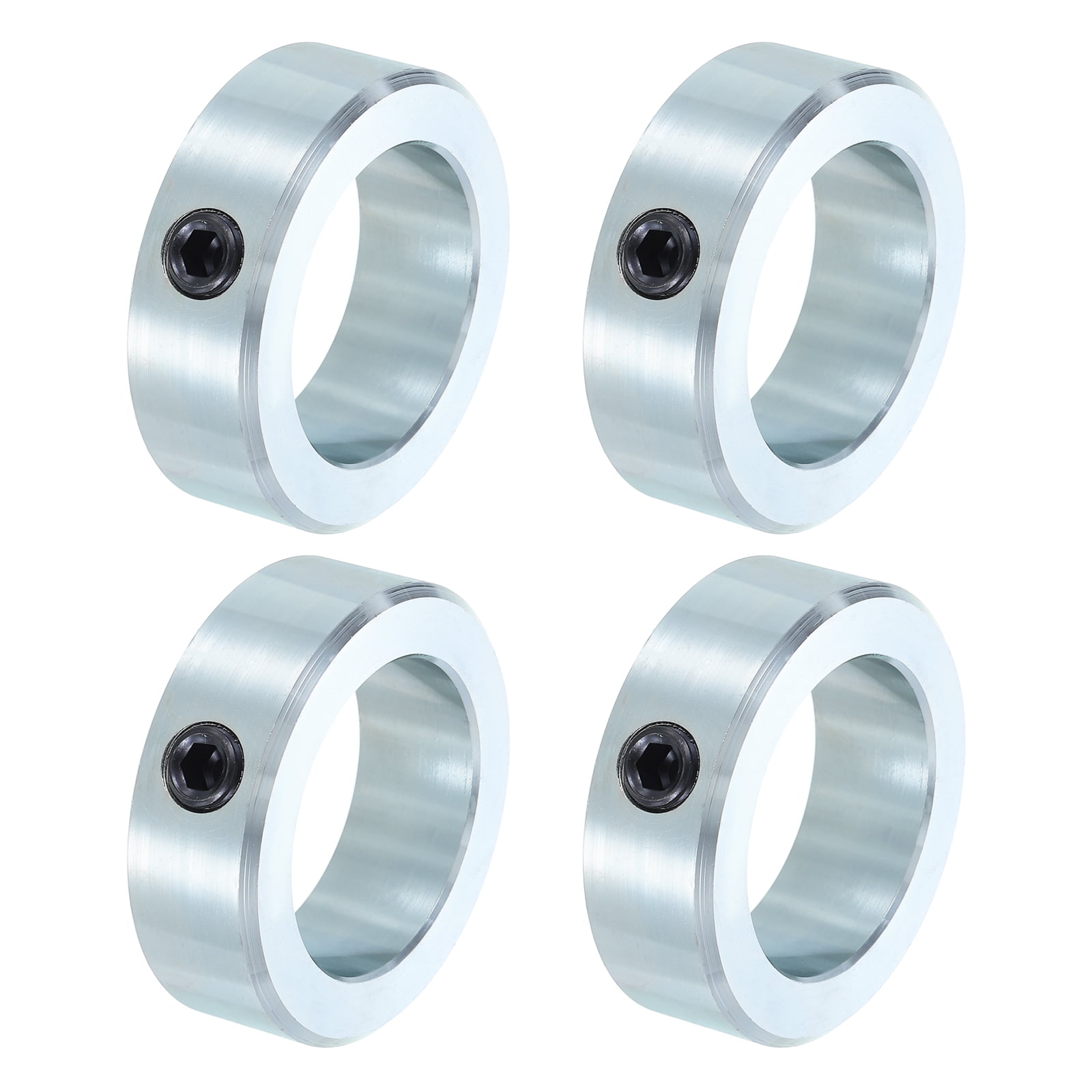 Uxcell 4pack Set Screw Collars 1-7/8" Bore Zinc Plated Steel Shaft Collars, 2-3/4" OD, 7/8" Width Axle Collar Clamp for Linear Rod Shaft Guide