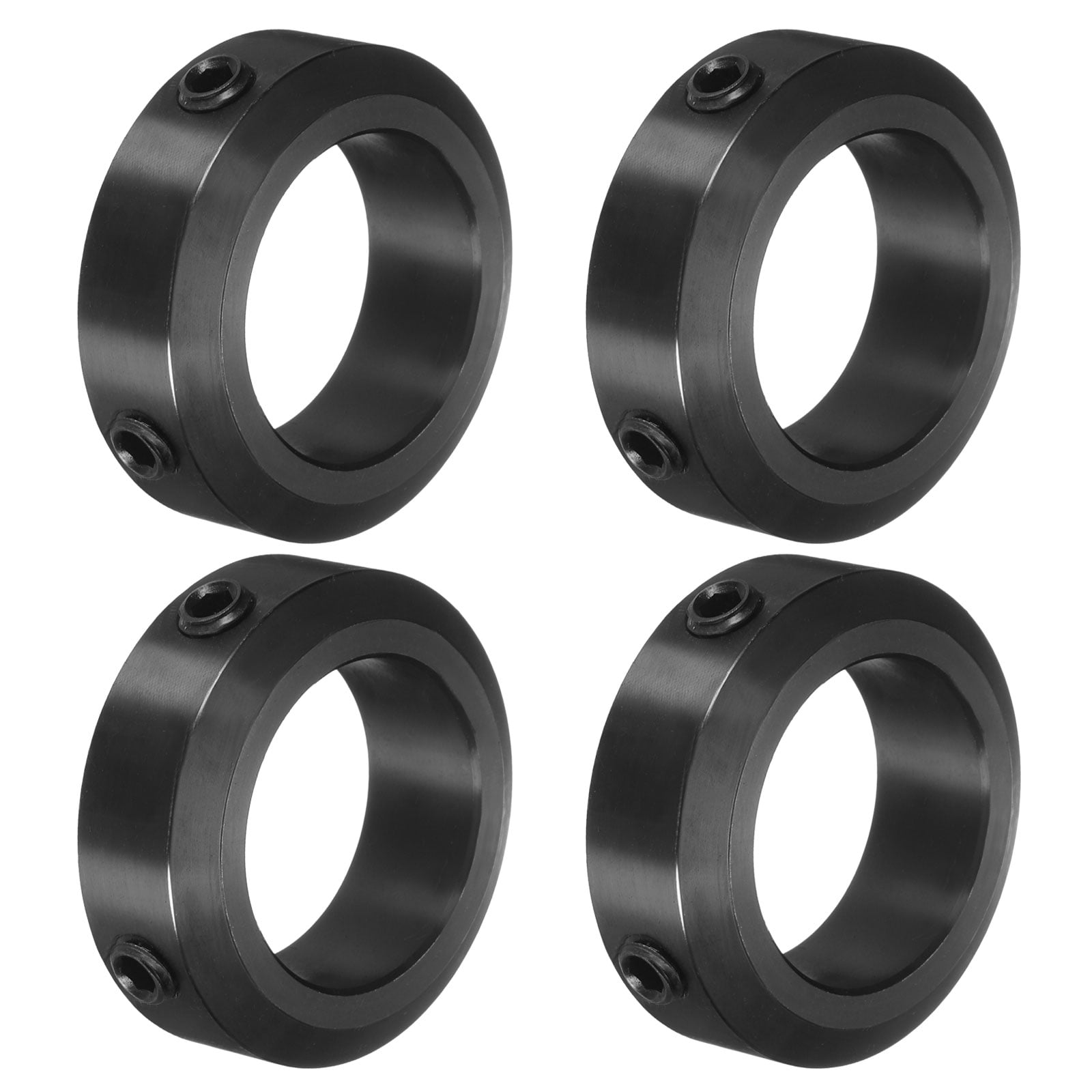 Uxcell 4pack Set-Screw Collars 25mm Bore, 1045 Steel Shaft Collars, 38mm OD, 12mm Width Axle Collar Clamp for Linear Rod Shaft Guide