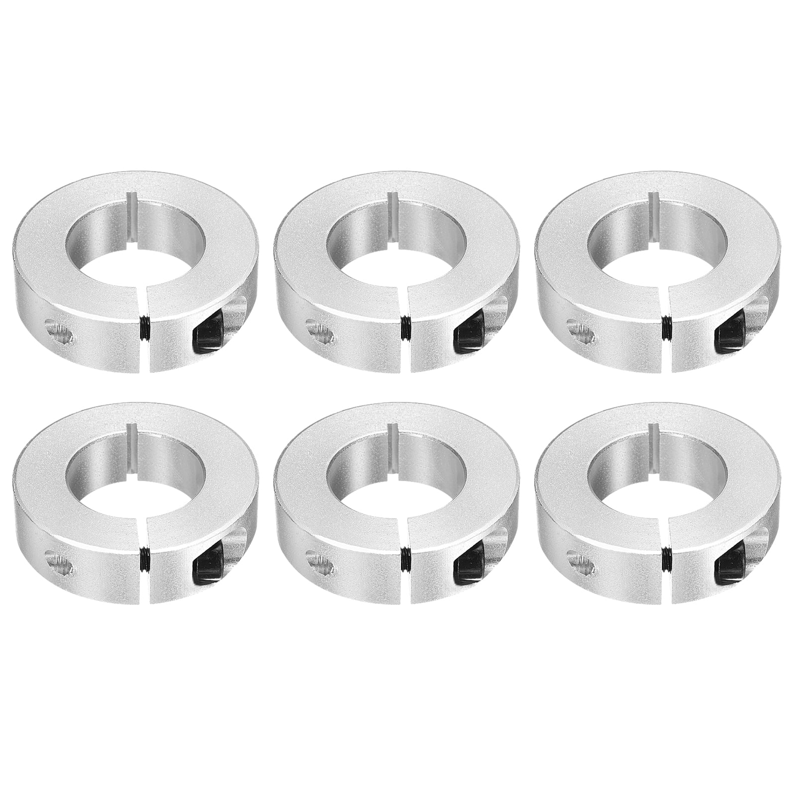 Uxcell 4pack Single Split Clamp-On Shaft Collar 12mm Bore One-Piece Clamping Collar, 30mm OD, 10mm Thickness, Aluminum Alloy Set Screw Split Collar Clamp